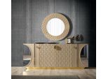 Credenza Con Specchio Beige Design Jvmoebel