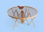Esclusivo Tavolino Rotondo Tavolo In Legno Di Design Tavolo Moderno In Vetro Nuovo