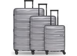 Bergpfeil Carrello Travel Trolley Set 3 -Pezzi Arctic Silver Metallic Grigio