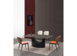 Tavolo Da Pranzo Design 4 Sedie Set Gruppo Sala 5 Pezzi Tavoli Marmo Nuovo