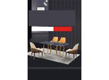 Set Sala Da Pranzo Tavolo 4X Sedie Gruppo Tavolo 5 Pezzi Set Completo