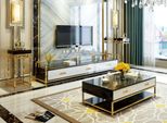 Cassettiera Di Design Credenza Bassa Mobile Laterale Soggiorno Scaffale Metallo Lusso