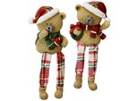 Dekofigur I.Ge.A. "Kantenhocker BäR", Braun, B:6Cm H:16Cm, Magnesia, Dekofiguren, 2Er Set Figur Statue Weihnachtsfigur Ornament Weihnachtsdeko