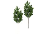 Kunstzweig I.Ge.A. "Tannenzweige", GrüN, B:20Cm H:61Cm L:12Cm, Kunststoff, Kunstpflanzen, Kunstzweig, 2Er Set KüNstlicher Tannenbund Adventskranz Weihnachtsdeko Kunstblume