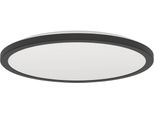 Eglo Deckenleuchte "Rovito-R Deckenlampe, Deckenbeleuchtung, Badlampe, Kunststoff, IP44", Schwarz, 1, Ø 38,9Cm H: 3Cm, 1 Stk., Leuchten, Wand-/Deckenleuchte - H3 X Ø38,9 Cm - Schwarz - 18,5W Inkl., Deckenleuchte