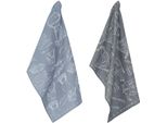Geschirrtuch PAD GRILL, grau (dunkelgrau), B:50cm H:1cm L:70cm T:50cm, 100% Baumwolle, Geschirrtücher, Geschirrtuch, 100% Baumwolle, 50x70 cm