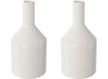 Dekovase CREATIV HOME Vase, weiß, H:20cm Ø:10cm, Vasen, im formschönen Design