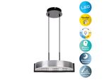 Näve LED Pendelleuchte "Yvaris", Silber, 1, Ø 50Cm H: 120Cm, 1 Stk., Leuchten, Dimmbar Per Fernbedienung, Memory, Nachtlicht, Cct, Kristallelemente, LED Pendelleuchte