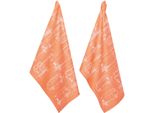 Geschirrtuch PAD CULTURE, orange, B:50cm H:1cm L:70cm T:50cm, 100% Baumwolle, Geschirrtücher, Geschirrtuch, 100% Baumwolle, 50x70 cm
