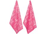 Geschirrtuch PAD CULTURE, pink, B:50cm H:1cm L:70cm T:50cm, 100% Baumwolle, Geschirrtücher, Geschirrtuch, 100% Baumwolle, 50x70 cm