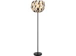 Globo Lighting Stehlampe "Mika", Schwarz Matt, Ø 40Cm H: 157Cm, 1 Stk., Leuchten, Stehlampe Wohnzimmer Schlafzimmer Flur Design-Leuchte, Stehlampe