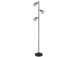 Globo Lighting Stehlampe "Hubertus", Schwarz (Schwarz Matt), Ø 23Cm H: 154Cm, 1 Stk., Leuchten, Stehlampe Wohnzimmer Schlafzimmer Flur Design-Leuchte, Stehlampe