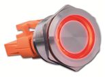 Joy-It BUTTON22C-M-RD Interruttore A Pulsante 250 V/Ac 15 A 1 X On/(Off) IP67, IK10 Momentaneo 1 Pz