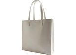 Ted Baker Borsa Shopper Borsa A Tracolla Croccon Croc Effect Large Icon Bag Nude Avorio