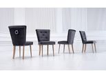 Sedia Chesterfield Set Gruppo Poltrona 4X Sedie Set Sedile Imbottitura Velluto