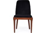 Sedia Imbottita Nera Di Design Piedi In Legno Sedia Da Pranzo Struttura In Legno Nuova