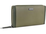 Bugatti Portafoglio Ladies Long Zip Wallet Green Cachi