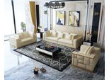 Divano Di Design Couch Upholstery Seat Set 3+2+1+ Chaise Longue In Pelle Luxury Metal