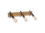 Just Light Deckenleuchte "Slat", Braun (Holzfarben), 3, 1 Stk., Leuchten, Exklusivee27, Deckenspot Deckenstrahler