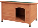Cuccia Per Cani In Legno Cuccia Per Piccoli Animali Con Tetto In Asfalto E Pavimento Rimovibile, Rialzata, Esterno, Grigio, 100X65.5X68Cm