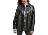 Urban Classics Donna - Giacca Camicia In Similcuoio - 4X