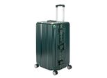 Travelhouse London Valigia Sport Verde - Telaio In Alluminio Xl Guscio Rigido In Policarbonato - Valigia Trolley - Serratura A Combinazione 2X Tsa - 4 Ruote Doppie - Rotelle 360° - Vol. 110L