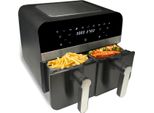 Comfy Nest CN-AFD45NB: Friggitrice Digitale Ad Aria Con Doppio Cestello Nera Da 2400 W - 9 Litri