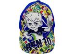 Berretto Ben10 Per Bambini, Con Ben E Gli Alieni In Stile Fumetto, Berretto Con Chiusura A Velcro, Blu Taglia 54