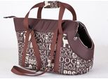 Hobbydog Borsa Da Trasporto Per Cani Borsa Da Trasporto Per Cani Borsa Da Trasporto - Misura: Xl - Marrone Con Testo