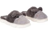 Pantofole Isolate Da Donna Pantofole Foderate In Piuma Kitten Grey Taglia 38/39