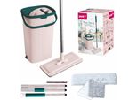 Mocio Piatto Con Secchio E Strizzatore, Manico Pieghevole Handy - York - Clean House
