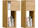 Comodino, Rovere Artigianale, 20 X 55 X 30 Cm