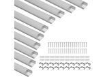 Hengda 10X1M Profilo In Alluminio Led Striscia Di Led Profilo In Alluminio Guida Led Canale Per Striscia Di Led Modelli Di Profilo U-Form