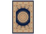 Tappeto Vintage A Pelo Corto Ornamento Tappeto Soggiorno Blu Beige