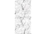 Tappeto Per Il Soggiorno Tappeto Per Pavimenti Grigio Linee Motivo Pile Corto Bianco
