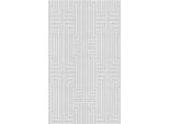 Tappeto Beige A Pelo Corto Disegno Geometrico Effetto Astratto Tappeti Effetto 3D