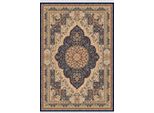 Tappeto Orientale Art Carpet Tradizionale A Pelo Corto Bordo Blu Beige 150X233
