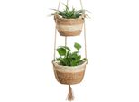 Cesti Per Piante Appesi, Cesto Per Piante In Seagrass, 2 Misure, Vasi Da Fiori Naturali Intrecciati, Fioriere In Seagrass, Cesto Portaoggetti Per L'arredamento Della Casa, Interno, Esterno