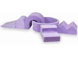 Parco Giochi In Schiuma Con Piscina Rotonda 90X30 Velvet Soft Purple + 5 Elementi Senza Palline