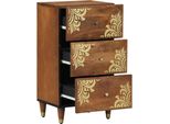 Vidaxl Credenza Con Ripiano Marrone 40 X 33,5 X 75 Cm In Legno Massiccio Di Mango