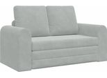 Vidaxl Divano Letto Grigio Chiaro 148 X 71 X 83 Cm In Velluto