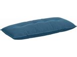 Vidaxl Cuscino Di Schienale Blu 120 X 50 Cm In Tessuto A Coste