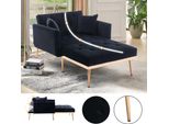 Sweiko Poltrona Stile Moderno, Schienale Regolabile Poltrona Reclinabile, Pieghevole Divano Sedia, Adatto Per Soggiorno Camera Da Letto Sala Studio Poltrona (Ferroso)