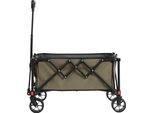 Sweiko Carrello Pieghevole, Carrello Pieghevole Con Ruote Per Tutti I Terreni, Carrello Da Giardino Resistente Con Maniglia Regolabile, Carrello Per Il Campeggio, Lo Shopping E La Pesca (Verde Militare)