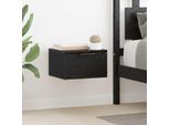 Maison Exclusive - Comodino Nero Effetto Rovere 34 X 30 X 20 Cm Materiale Ligneo