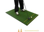 Tappetino Da Golf 3 In 1 Con Erba Sintetica, 2 Tee Da Golf, 2 Picchetti Di Allineamento E 6 Fori Preforati, 152 X 92 Cm
