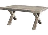 Milanihome.It - Tavolo Da Pranzo Moderno Di Design Allungabile Cm 90X180/230/280 Invecchiato Grigio Per Sala Da Pranzo Cucina Ristorantedi Coloremarrone
