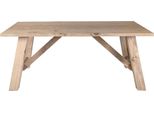 Milanihome.It - Tavolo Da Pranzo Moderno Di Design Cm 160X90 Rovere Impiallacciato Naturale Per Sala Da Pranzo Cucina Ristorantedi Coloremarrone