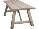 Milanihome.It - Tavolo Da Pranzo Moderno Di Design Cm 250X100 Massello Naturale Per Sala Da Pranzo Cucina Ristorantedi Coloremarrone
