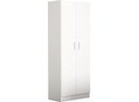 Milanihome.It - Armadio Due Ante Di Design Spazioso In Legno Moderno 180X52X80 Hdi Colorebianco